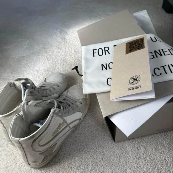 Golden Goose Slide High White/Ice/Grey - Picture 3 of 7